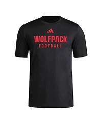 Adidas Men's Nc State Wolfpack Locker Practice Football Pre-Game T-Shirt