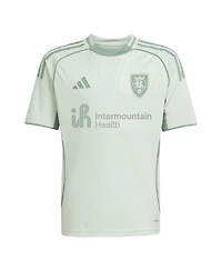 Adidas Big Boys and Girls Light Green Real Salt Lake 2025 One Planet Pre-Match Jersey