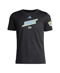 Adidas Big Boys and Girls Black Charlotte Fc 2025 Archive Collection Jersey Hook T-Shirt