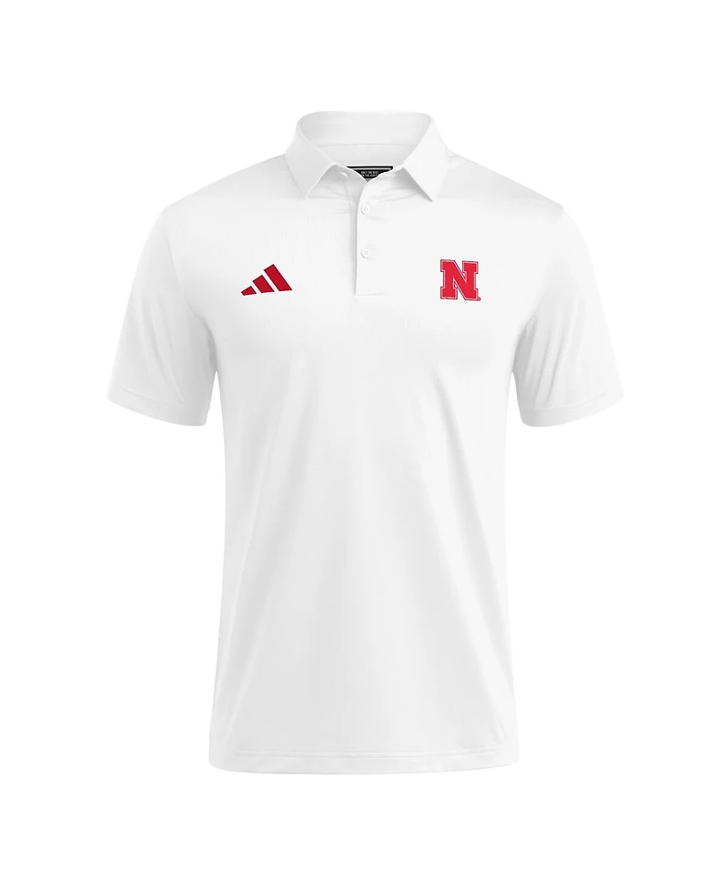Adidas Men's White Nebraska Huskers Ultimate 365 Polo Shirt