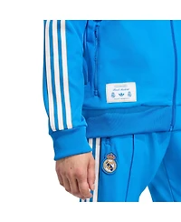Adidas Men's Blue Real Madrid Terrace Icons Full-Zip Track Jacket