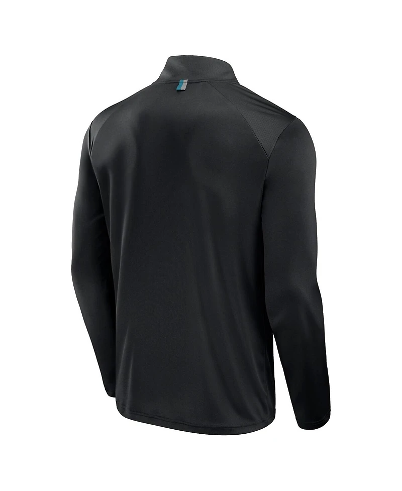 Fanatics Men's Black Jacksonville Jaguars Defender Long Sleeve Quarter-Zip Jacket