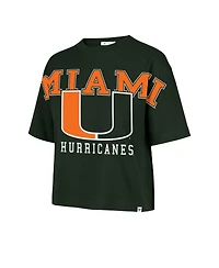 '47 Brand Women's Green Miami Hurricanes Outreach City Relaxed Cropped T-Shirt