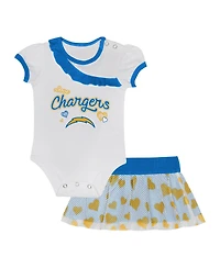 Outerstuff Baby Boys and Girls Los Angeles Chargers Love My Team Bodysuit Skirt Set