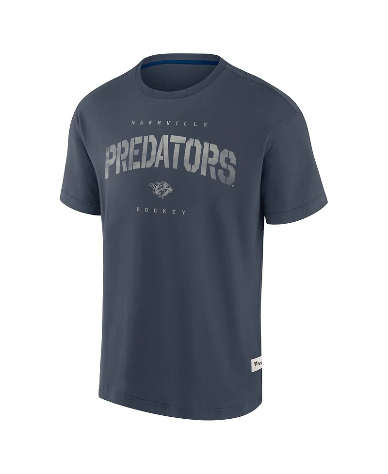 Fanatics Men's Navy Nashville Predators Elements Weathered Tonal Future Ground T-Shirt