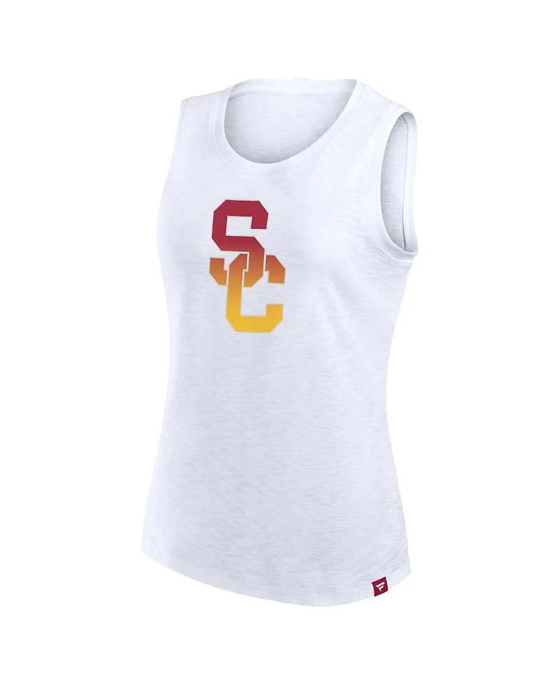 Fanatics Women's White Usc Trojans Activate Slub Tank Top