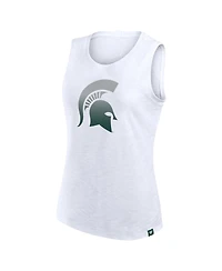 Fanatics Women's White Michigan State Spartans Activate Slub Tank Top