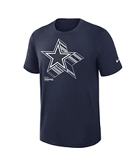 Nike Men's Navy Dallas Cowboys Left End Run Slub Performance T-Shirt