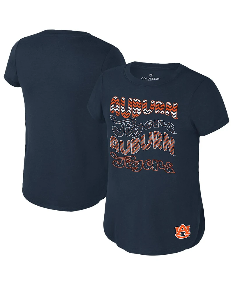 Colosseum Big Boys and Girls Navy Auburn Tigers Rogan T-Shirt
