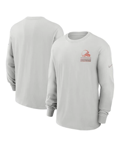 Nike Men's Gray Cleveland Browns Essential Heavy Max90 Long Sleeve T-Shirt