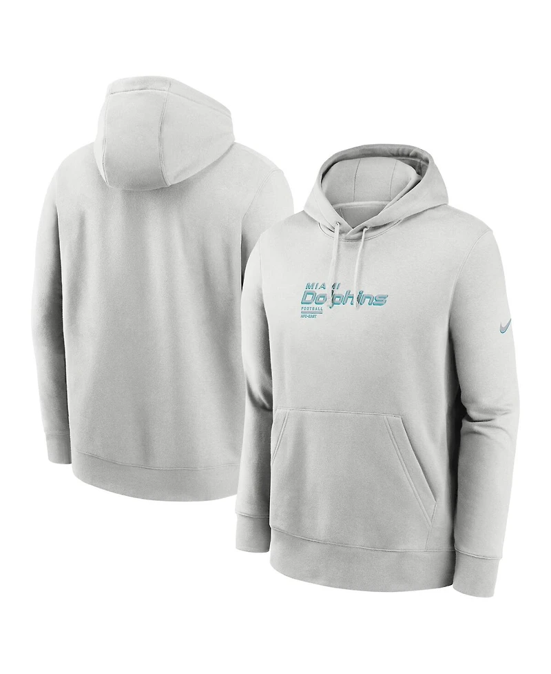 Nike Men's Gray Miami Dolphins Edge Pack French Terry Club Pullover Hoodie