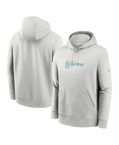 Nike Men's Gray Miami Dolphins Edge Pack French Terry Club Pullover Hoodie
