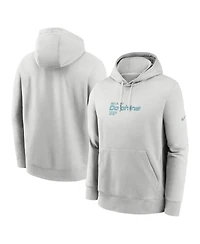 Nike Men's Gray Miami Dolphins Edge Pack French Terry Club Pullover Hoodie