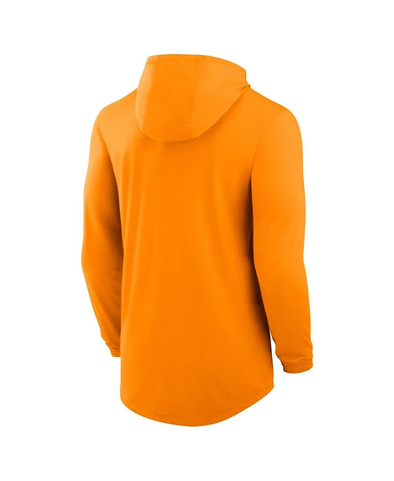 Nike Men's Tennessee Orange Volunteers Classic Arch Tri-Blend Performance Long Sleeve Hoodie T-Shirt