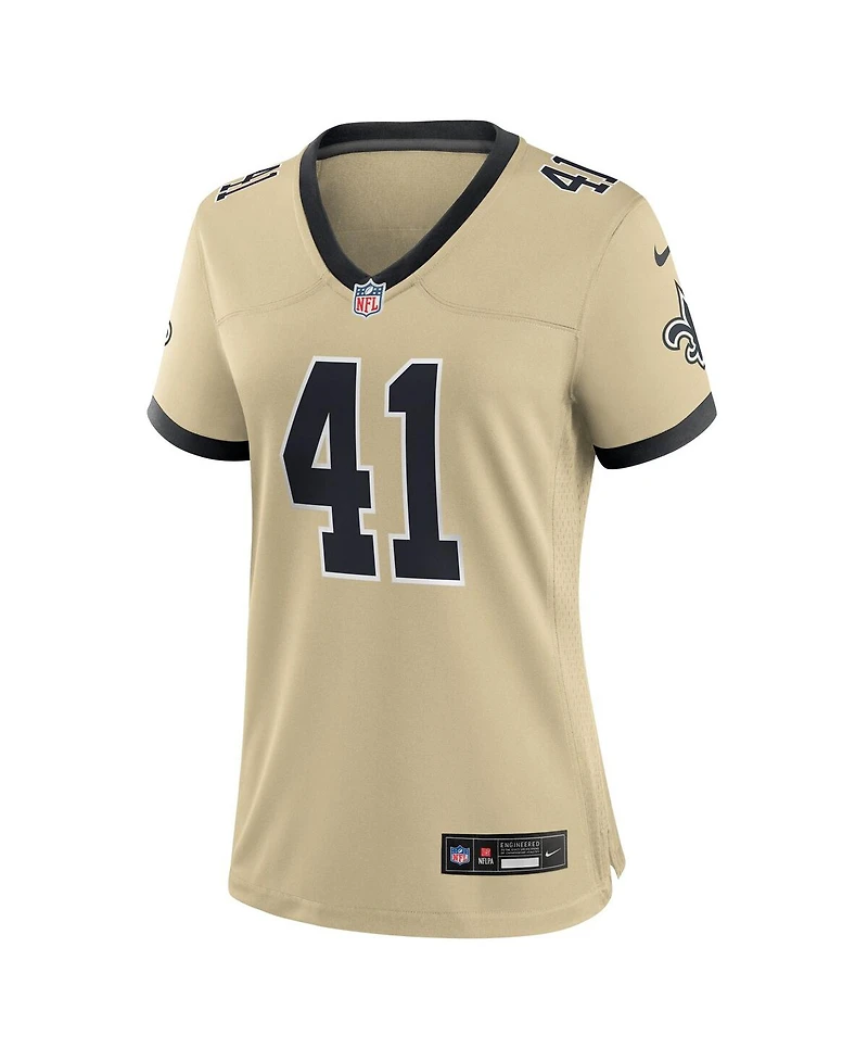 Nike Women's Alvin Kamara Gold New Orleans Saints Gameday Golds Alternate Game Player Jersey