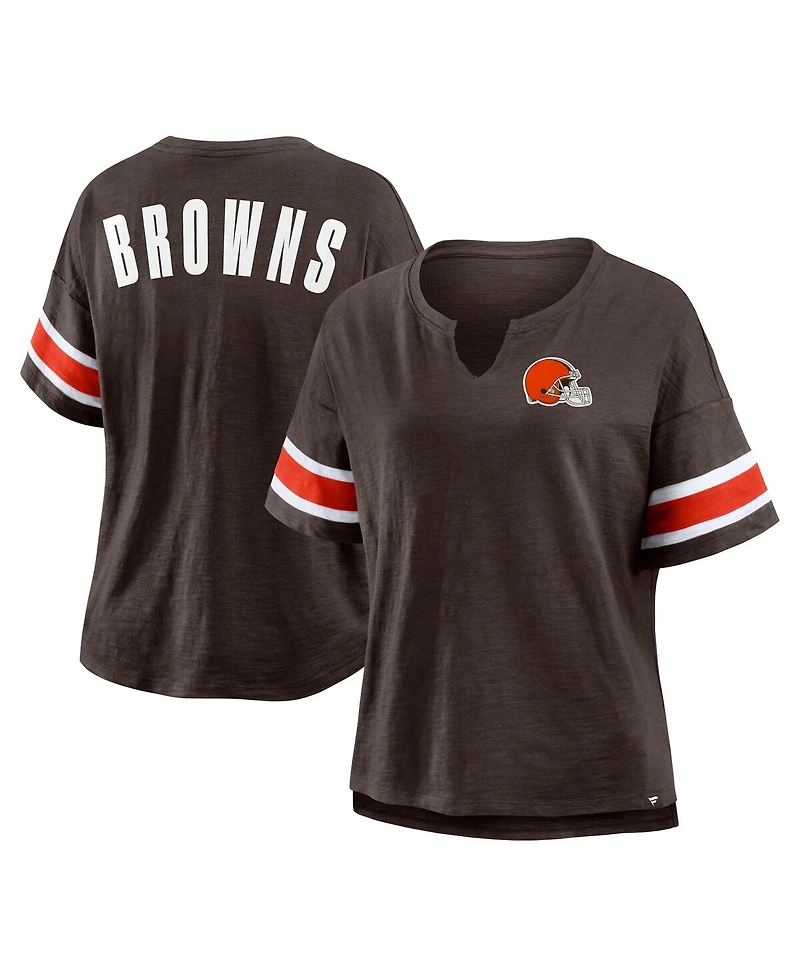 Fanatics Women's Brown Cleveland Browns Redzone Curl Route T-Shirt