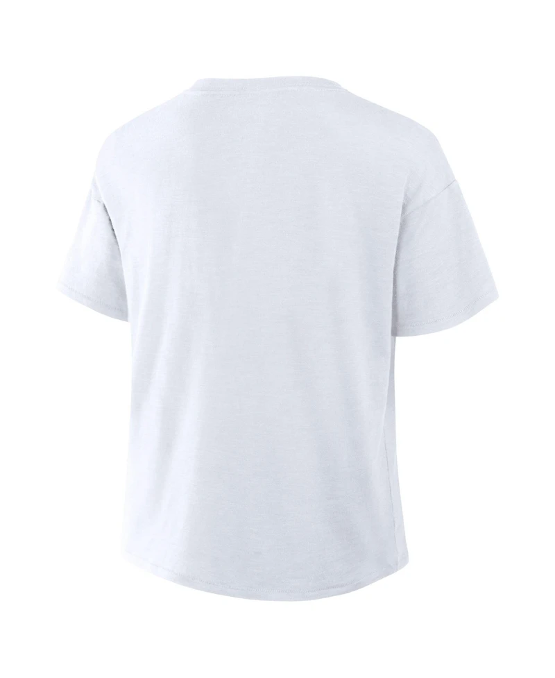 Fanatics Women's White New England Patriots Redzone Slub Boxy T-Shirt