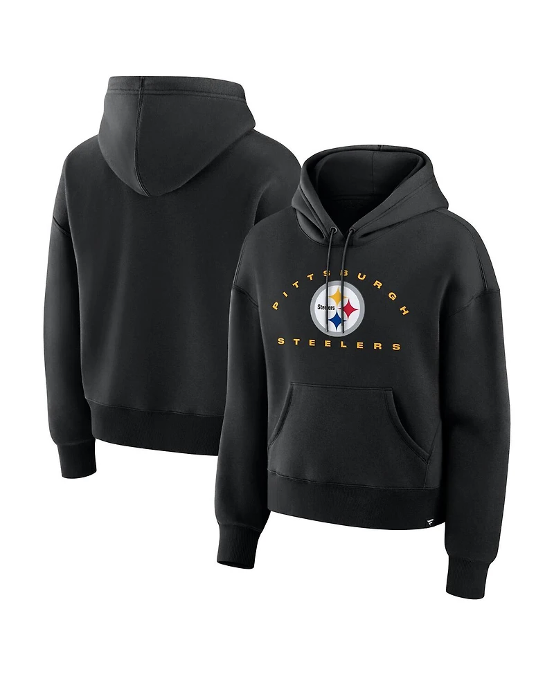 Fanatics Women's Black Pittsburgh Steelers Eligible Receiver Legacy Pullover Hoodie