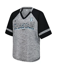G-iii 4Her by Carl Banks Women's Heather Gray Ross Chastain Hall of Fame Oversized Raglan V-Neck T-Shirt