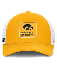 Nike Men's Gold/White Iowa Hawkeyes 2025 On-Field Rise Engineered Trucker Adjustable Hat