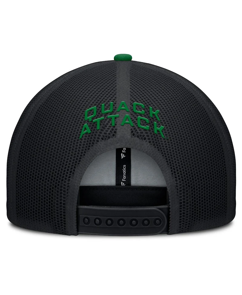 Fanatics Men's Black/Green Oregon Ducks Adapt Adjustable Trucker Hat