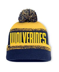 Fanatics Men's Navy/Maize Michigan Wolverines Thrive Cuffed Pom with Knit Hat