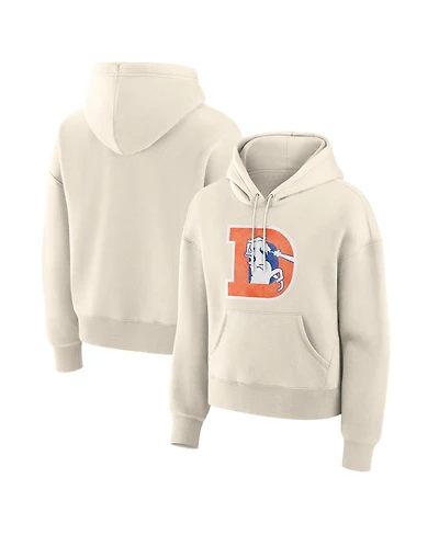 Fanatics Women's Cream Denver Broncos Dove Legacy Pullover Hoodie