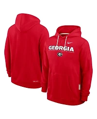 Nike Men's Red Georgia Bulldogs 2025 Sideline Standard Issue Dri-fit Hoodie