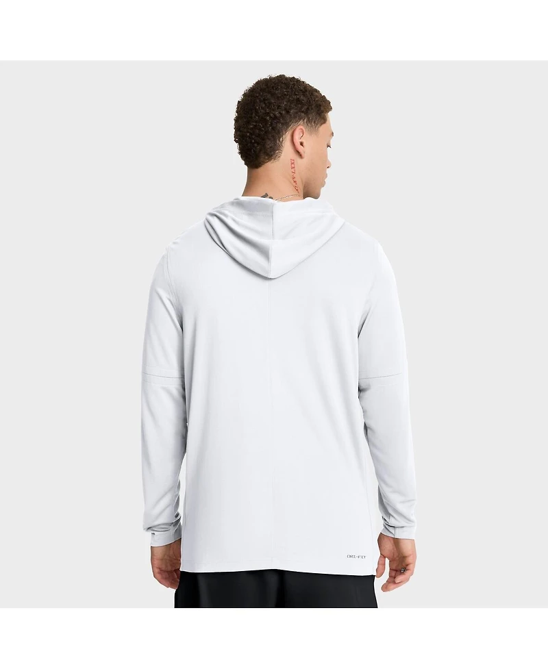 Nike Men's White Alabama Crimson Tide 2025 Sideline Performance Long Sleeve Hoodie T-Shirt