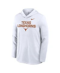 Nike Men's White Texas Longhorns 2025 Sideline Performance Long Sleeve Hoodie T-Shirt