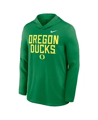 Nike Men's Green Oregon Ducks 2025 Sideline Performance Long Sleeve Hoodie T-Shirt