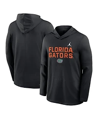 Jordan Men's Black Florida Gators 2025 Sideline Performance Long Sleeve Hoodie T-Shirt
