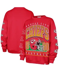 '47 Brand Women's Red Kansas City Chiefs Go Big Oversized Pullover Sweatshirt