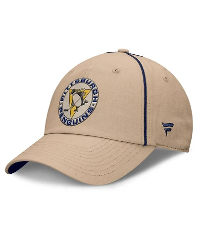 Fanatics Men's Cream Pittsburgh Penguins Heritage Setoff Adjustable Hat