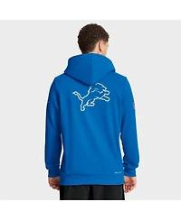 Nike Men's Blue Detroit Lions Sideline Standard Issue Utility Player Dri-fit Full-Zip Hoodie