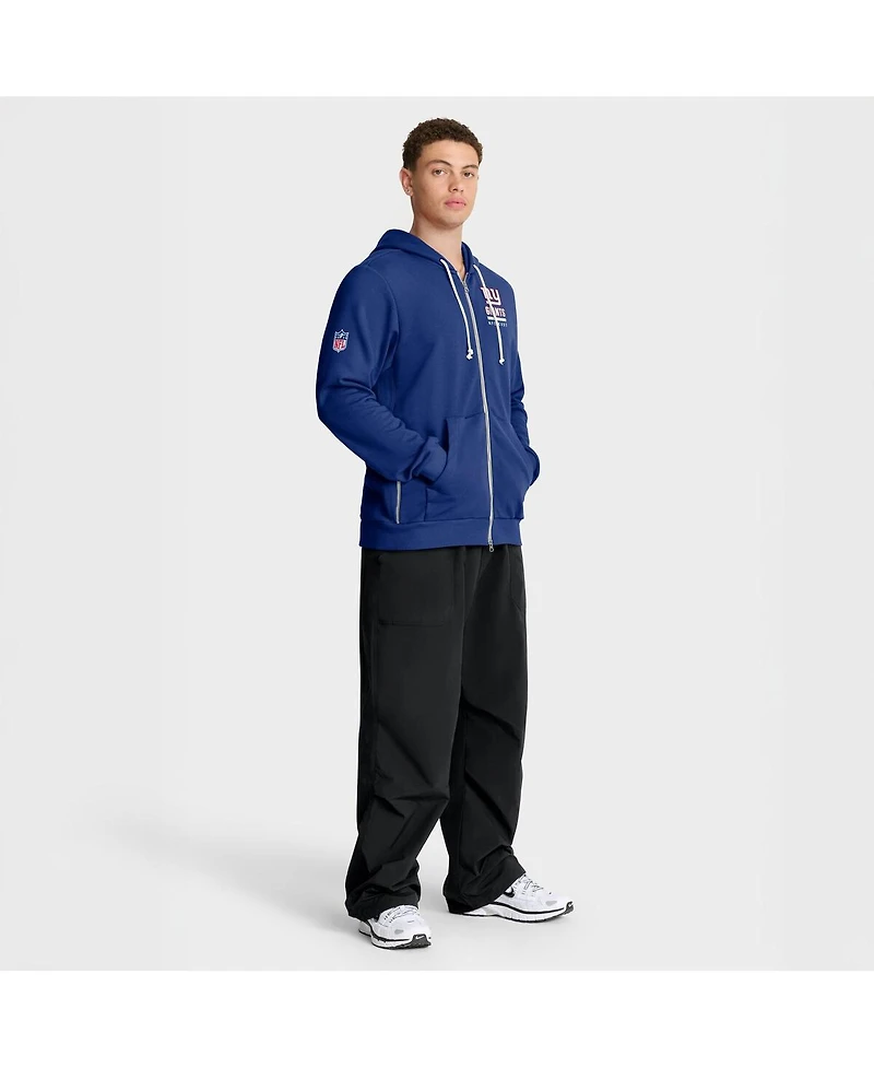 Nike Men's Royal New York Giants Sideline Standard Issue Utility Player Dri-fit Full-Zip Hoodie
