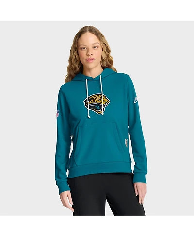 Nike Women's Teal Jacksonville Jaguars Sideline Standard Issue Throwback Dri-fit Hoodie