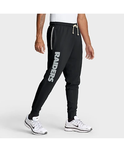 Nike Men's Black Las Vegas Raiders Sideline Standard Issue Ground Game Dri-fit Taper Pants