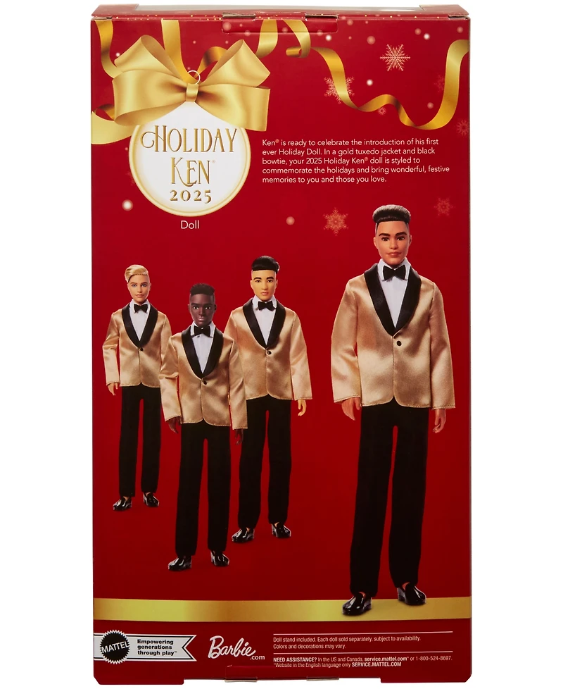 Barbie 2025 Holiday Ken Doll with Light Brown Hair