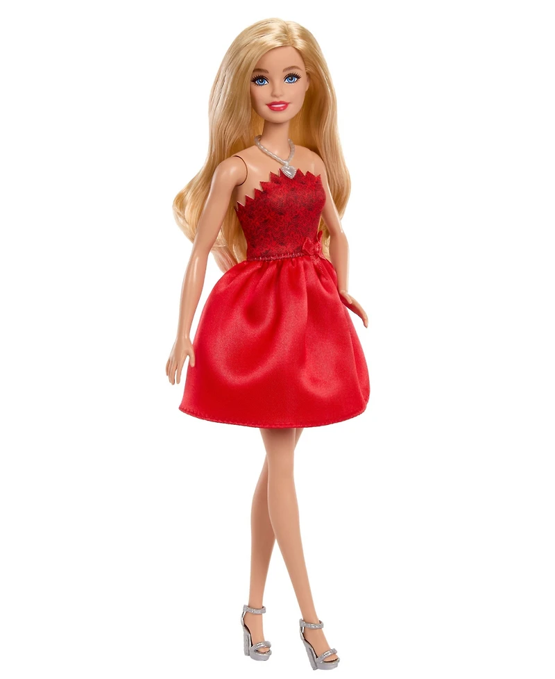 Barbie Mattel 80th Anniversary Celebration Fashion Doll Wearing Dress with Accessories
