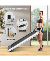 Akiudex 2-in-1 Folding Treadmill with Dual Display and Speaker