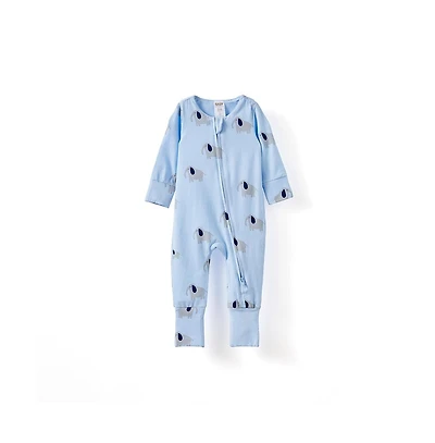 Cotton On Baby Boys The Billie Long Sleeve Zip Romper