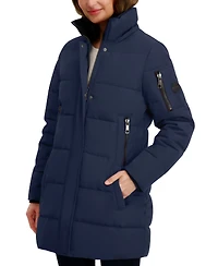 Nautica Women's Faux-Fur-Trim Hooded Puffer Coat