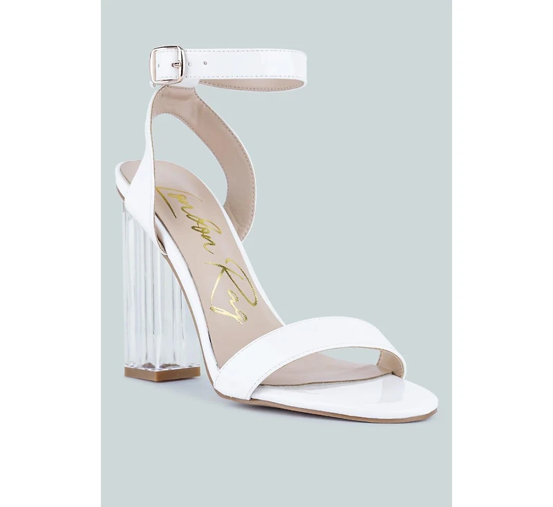Poloma Clear Block Heel Party Sandals Women