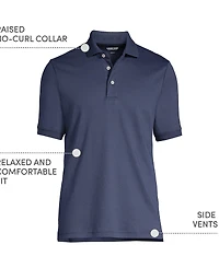 Lands' End Big & Tall Short Sleeve Cotton Supima Polo Shirt