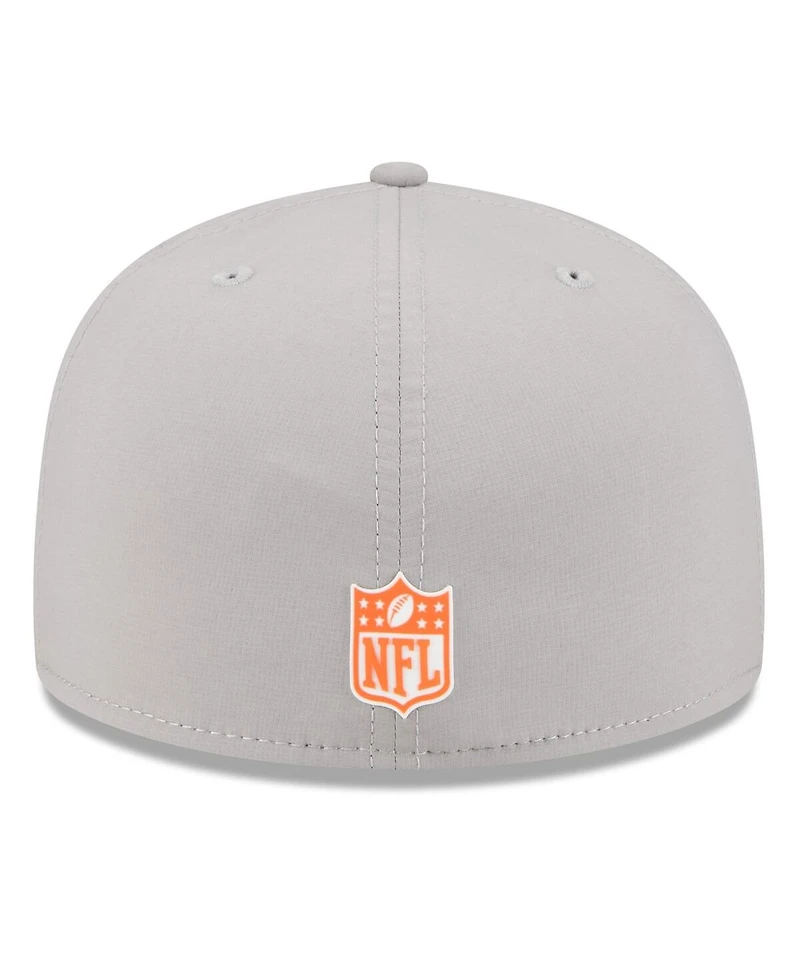 New Era Men's Gray Denver Broncos 2025 Sideline 59FIFTY Fitted Hat