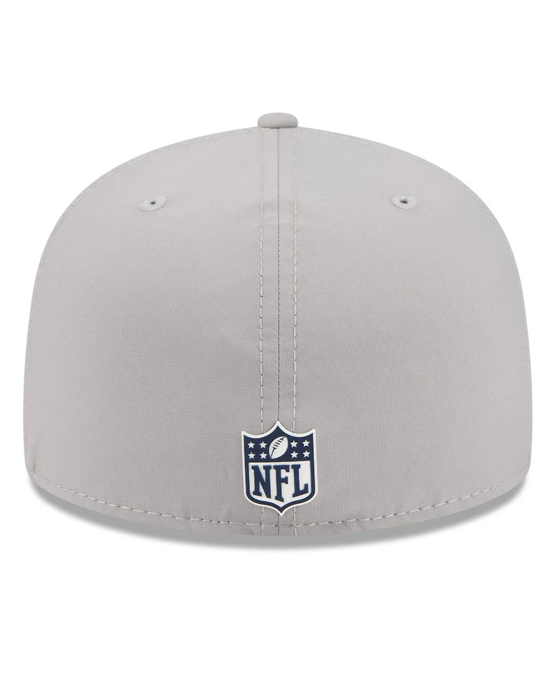 New Era Men's Gray England Patriots 2025 Sideline 59FIFTY Fitted Hat