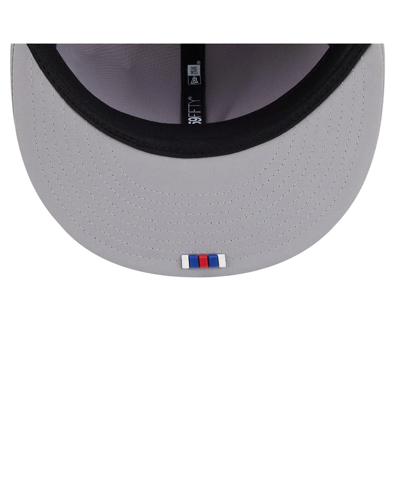 New Era Men's Gray York Giants 2025 Sideline 59FIFTY Fitted Hat