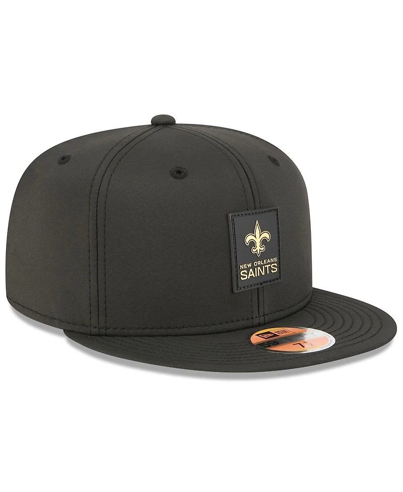 New Era Men's Black Orleans Saints 2025 Sideline 59FIFTY Fitted Hat