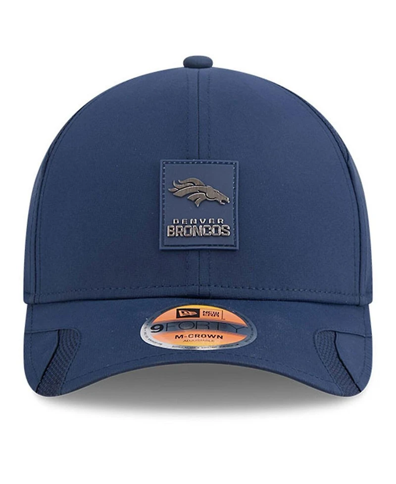 New Era Big Boys and Girls Navy Denver Broncos 2025 Sideline 9FORTY Adjustable Hat